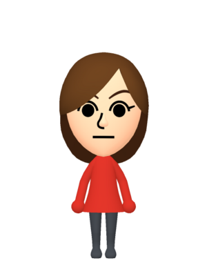 A mii character with shading