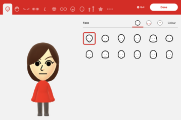 Editing a Mii in Mii Studio